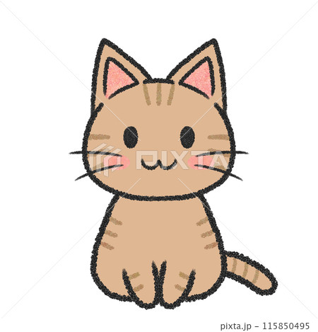 座っているねこ（茶トラ） 115850495