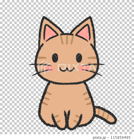 座っているねこ（茶トラ） 115850495