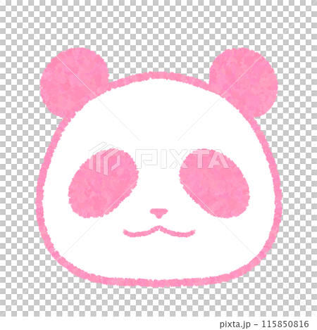 パンダの顔（ピンク） 115850816