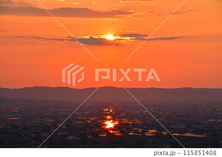 夕景 散居村 夕景 散居村 115851408