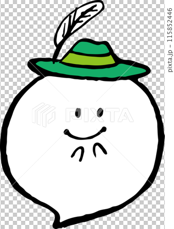 A cute ghost dressed up in a hat with wings 115852446