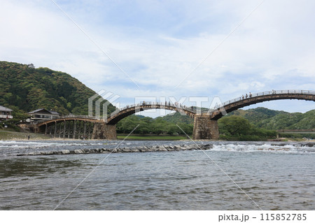 錦帯橋と岩国城 115852785