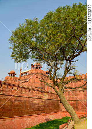 インドのデリーにあるレッドフォートのとても美しい風景 インドのデリーにあるレッドフォートのとても美しい風景 115853239