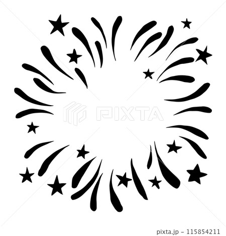 Wreath for memorial day usa. Black and white illustration 115854211