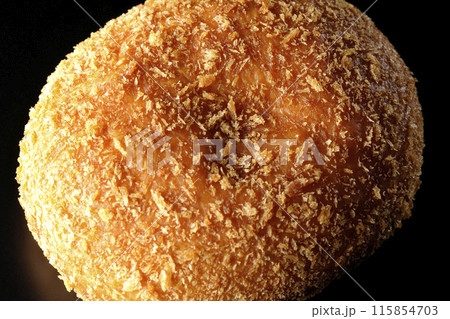 カレーパンを黒背景で撮影 カレーパンを黒背景で撮影 115854703