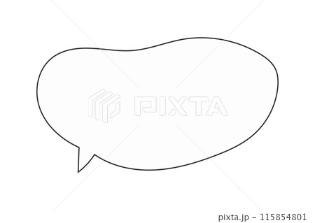 シンプルな手描き吹き出し　単体 115854801