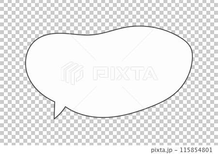 シンプルな手描き吹き出し　単体 115854801