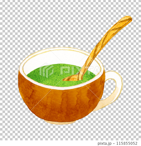 菠菜濃湯和木匙手繪水彩插畫材料,用於烹飪和食物 菠菜濃湯和木匙手繪水彩插畫材料,用於烹飪和食物 115855052