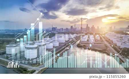 CGイラスト　原油の先物取引のイメージイラスト 115855260