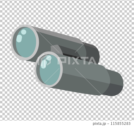シンプルな双眼鏡のイラスト素材 シンプルな双眼鏡のイラスト素材 115855283
