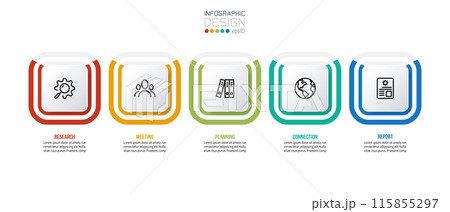 Business concept infographic template with option. 115855297