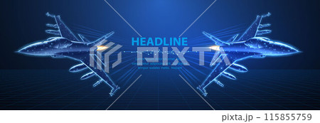 Fighter jet. Military aircraft, Aerospace innovation, AI in Air defense 115855759