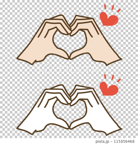 Hand heart illustration Hand heart illustration 115856468