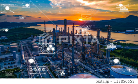 デジタルとAIを活用した現代化工場のイメージ 115856555