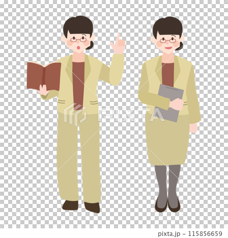 女老師教課手繪向量圖 女老師教課手繪向量圖 115856659