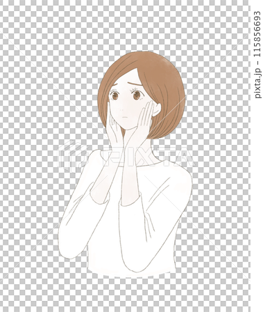 女性患有皮膚病 115856693