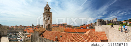 Scenic vief from the roofs of downtown Dubrovnik Scenic vief from the roofs of downtown Dubrovnik 115856716