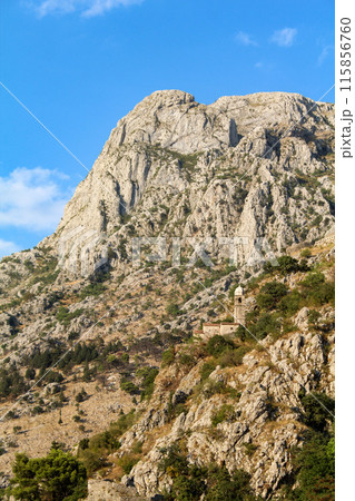Old church of our lady of remedy above the city of Kotor 115856760
