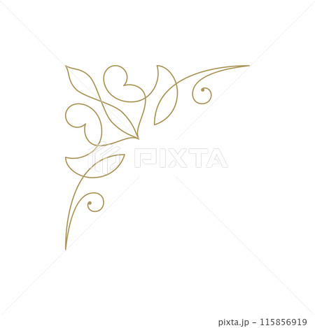 Decorative vintage ornament frame corner vector design element Decorative vintage ornament frame corner vector design element 115856919