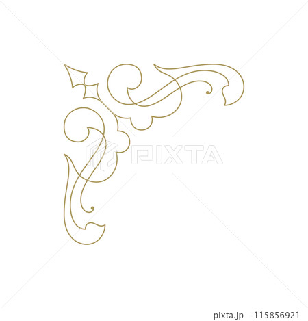 Decorative vintage ornament frame corner vector design element Decorative vintage ornament frame corner vector design element 115856921