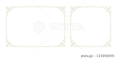 Decorative vintage ornament frame vector design element 115856939