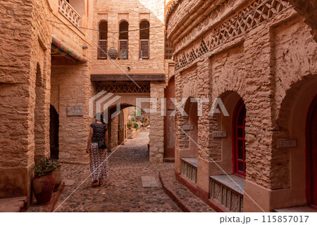 Scenic traditional houses of the rebuilt medina of Agadir 115857017