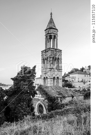 Tranquil view of Saint Mark church in Hvar Tranquil view of Saint Mark church in Hvar 115857110