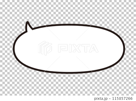The vector data is a long, upward-facing oval-shaped speech bubble with adjustable line width. The vector data is a long, upward-facing oval-shaped speech bubble with adjustable line width. 115857266