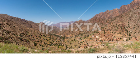 Great panoramic landscape of the Anti-Atlas mountains Great panoramic landscape of the Anti-Atlas mountains 115857441
