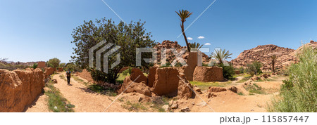 Great panoramic landscape of the Anti-Atlas mountains Great panoramic landscape of the Anti-Atlas mountains 115857447