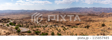 Great panoramic landscape of the Anti-Atlas mountains Great panoramic landscape of the Anti-Atlas mountains 115857485
