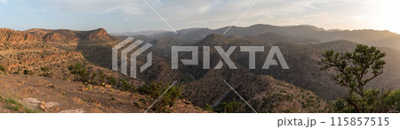 Great panoramic landscape of the Anti-Atlas mountains 115857515