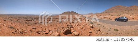 Great panoramic landscape of the Anti-Atlas mountains 115857540