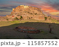 Great panoramic landscape of the Anti-Atlas mountains 115857552