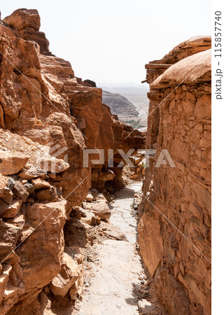 Hiking through the old Id Aissa agadir, an old granary in Amtoudi 115857740
