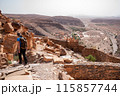 Hiking through the old Id Aissa agadir, an old granary in Amtoudi 115857744