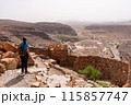 Hiking through the old Id Aissa agadir, an old granary in Amtoudi 115857747