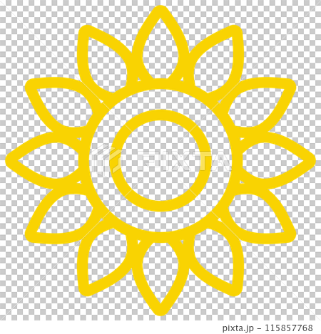 簡單的花圖標向日葵 簡單的花圖標向日葵 115857768