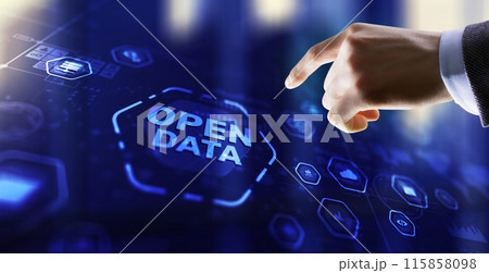 Open data api internet technology concept. Online documentation database Open data api internet technology concept. Online documentation database 115858098