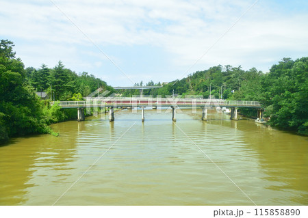 JR東日本越後線の越後赤塚駅から新潟駅までの車窓風景(2022年夏) 115858890