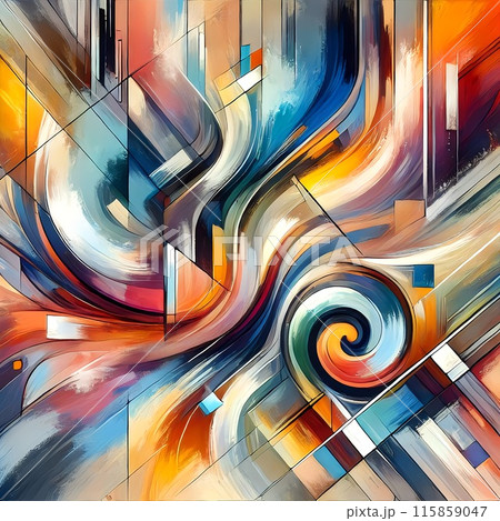カラフルな抽象画〜感情〜のイラスト素材 [115859047] - PIXTA