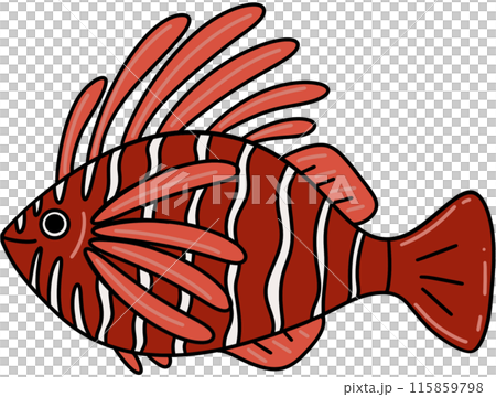 illustration of lion fish 115859798
