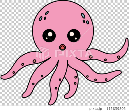 octopus cartoon character 115859803