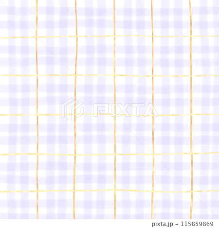 Gold Purple Plaid Hand Drawn Background Overlay 115859869