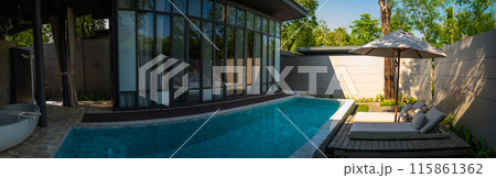 Private pool villa in Mai Khao Beach Resort in Phuket Thailand Private pool villa in Mai Khao Beach Resort in Phuket Thailand 115861362