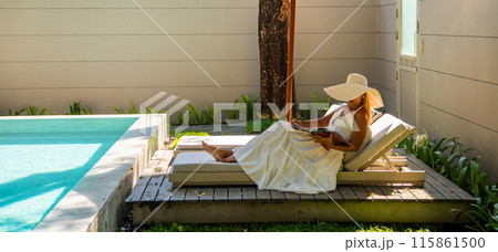 Private pool villa in Mai Khao Beach Resort in Phuket Thailand 115861500