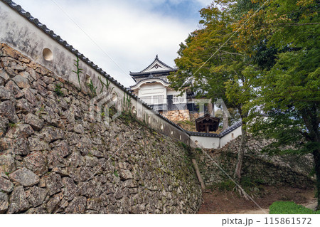 岡山 備中松山城 天守と城壁 岡山 備中松山城 天守と城壁 115861572