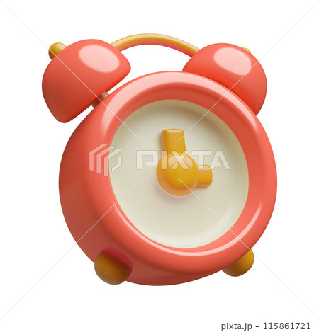 3d red alarm clock vector icon time concept cute minimal plastic object 3d red alarm clock vector icon time concept cute minimal plastic object 115861721