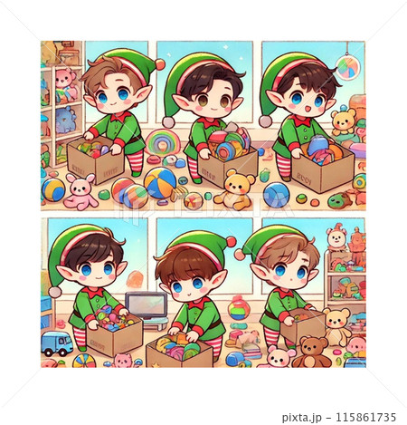 大量のおもちゃを整理整頓するキッズ 漫画イラスト Generative AI 大量のおもちゃを整理整頓するキッズ 漫画イラスト Generative AI 115861735