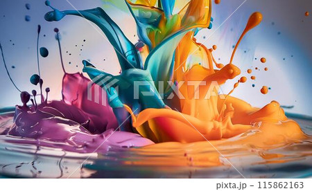 Abstract background image of colorful splahes. 115862163